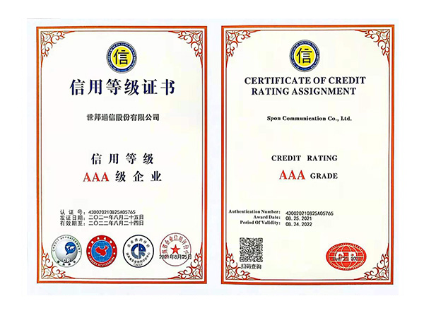 湖南省AAA信用等級證書2025年